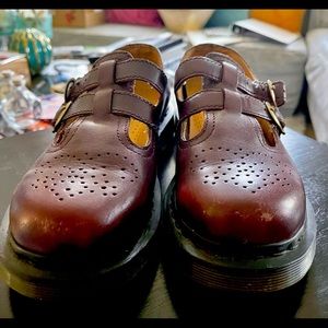 Burgundy Mary Jane Doc Martens size 7,